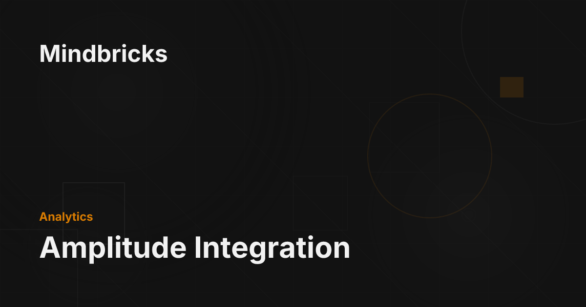 Amplitude Integration - Mindbricks Documentation